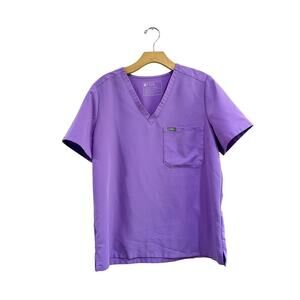 FIGS Purple Scrub Top Medical Nurse Catarina Healthcare Uniform Pocket L
